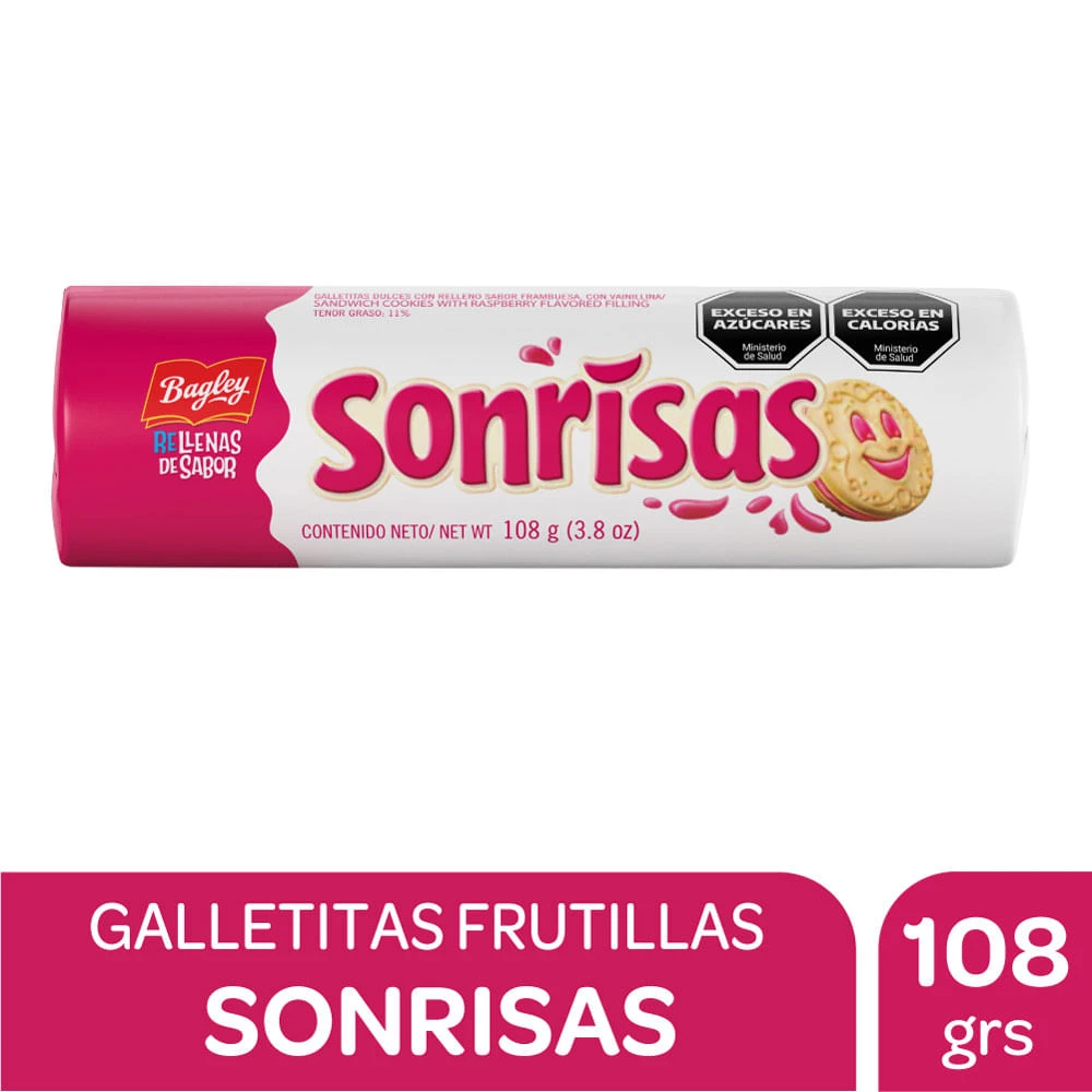 Galletitas Sonrisas frambuesa x108gr
