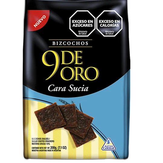 Bizcochos 9 de oro cara sucia x200gr