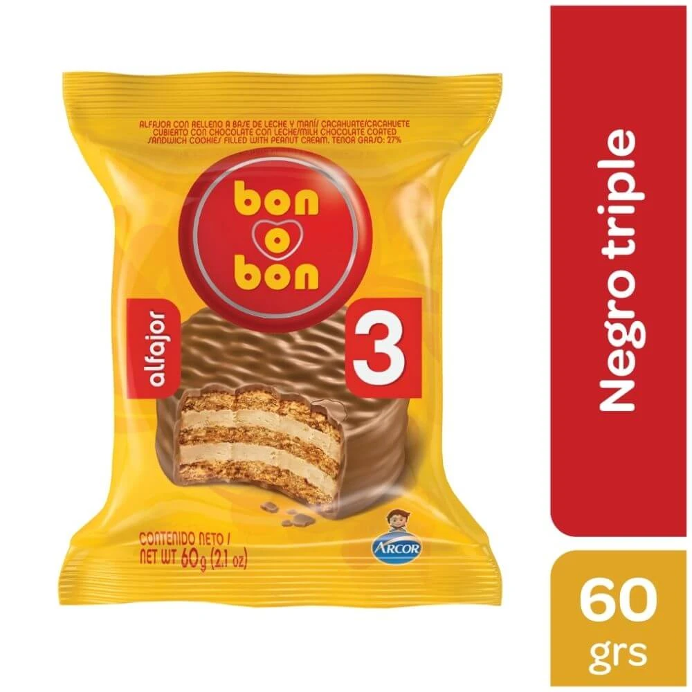 Alfajor Bon o bon triple x1