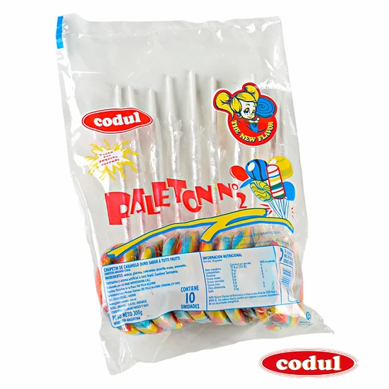 Paleton redondo rayadito x10u Codul