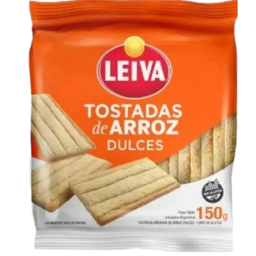 Tostada de arroz dulce x150gr  Leiva