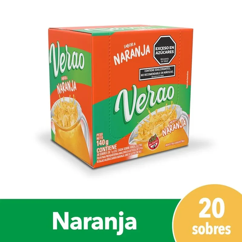 Jugo Verao naranja x20u