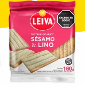 Tostada de arroz sesamo y lino x150gr Leiva