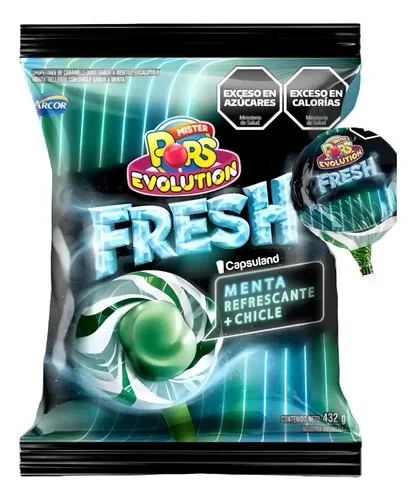 Chupetin Mister Pop Evolution Fresh x24u