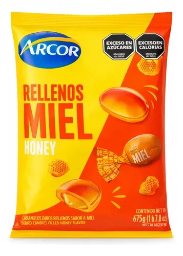 Caramelos Arcor miel 675gr