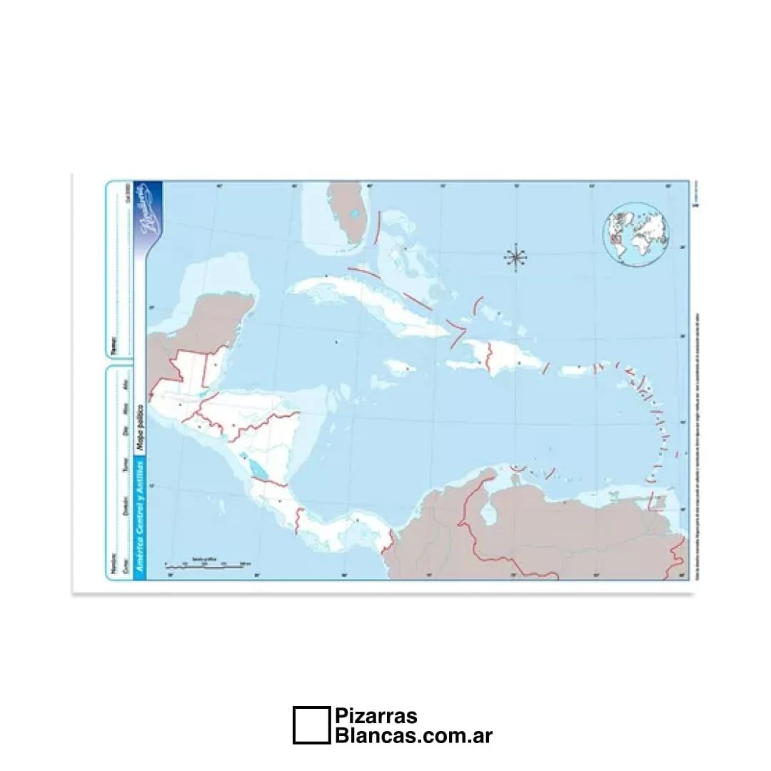 Mapa America Central politico N°5
