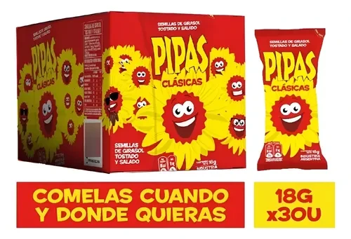 Girasol Pipas clasicas caja roja x30u