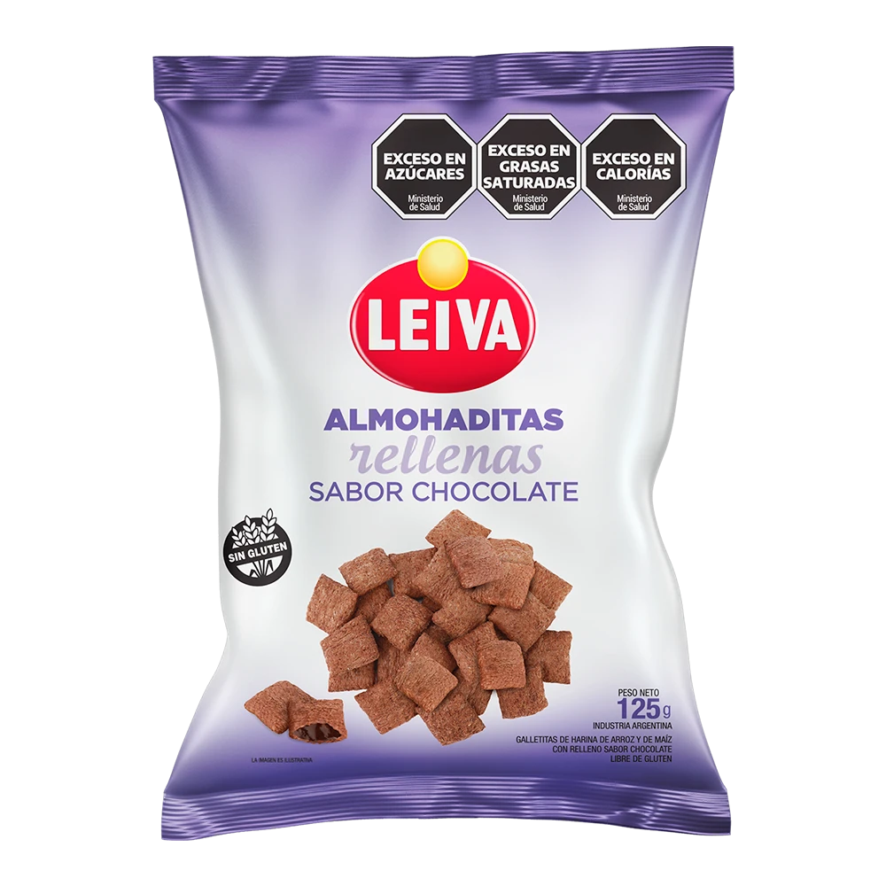 Almohaditas arroz chocolate Leiva x125gr