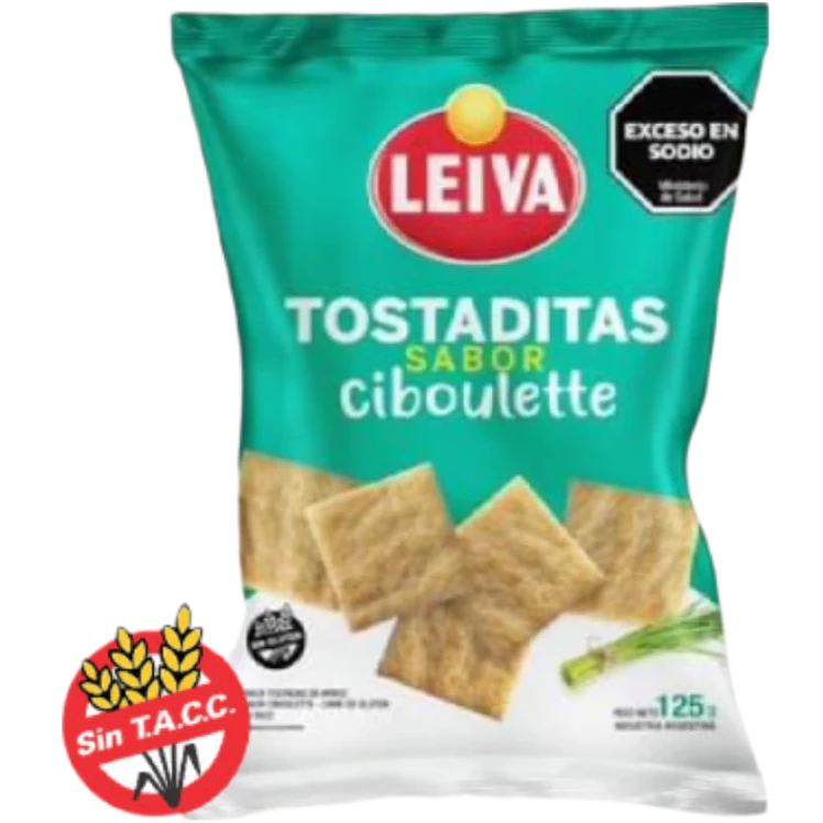 Tostaditas de arroz Leiva ciboulette 125gr