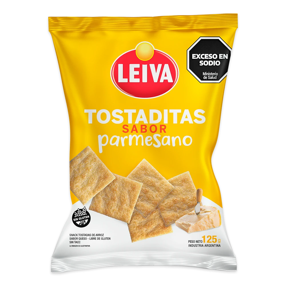 Tostaditas de arroz Leiva parmesano 125gr