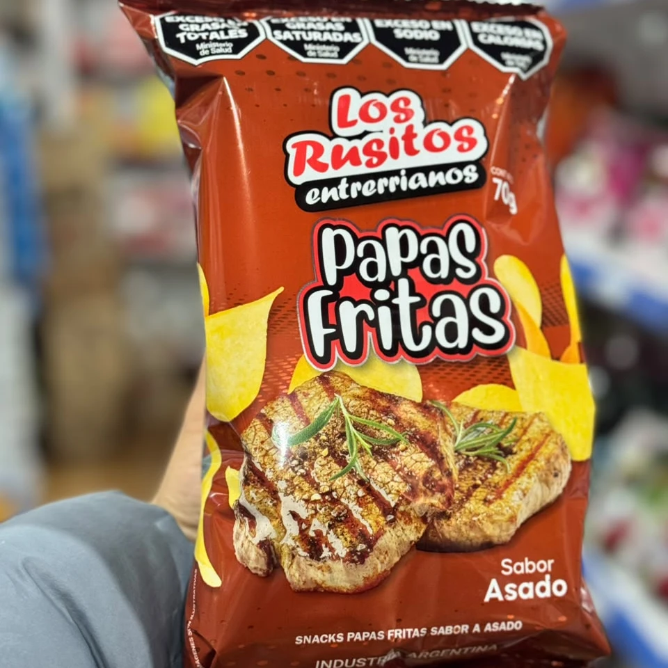 Papas fritas sabor asado x70gr Rusitos