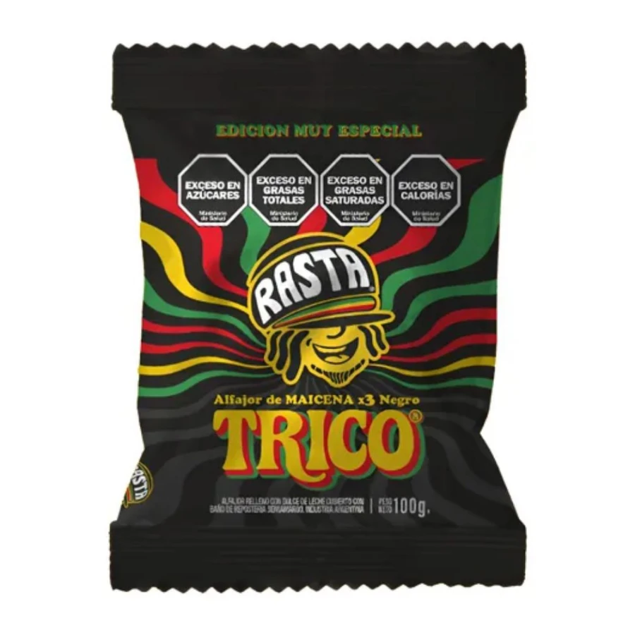 Alfajor Rasta Trico Negro x100gr
