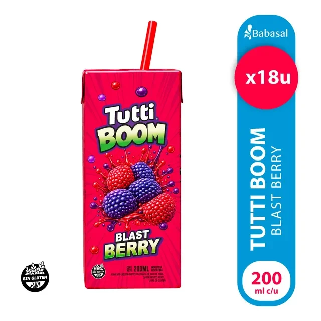Jugo tutti blast berry x200ml x18u