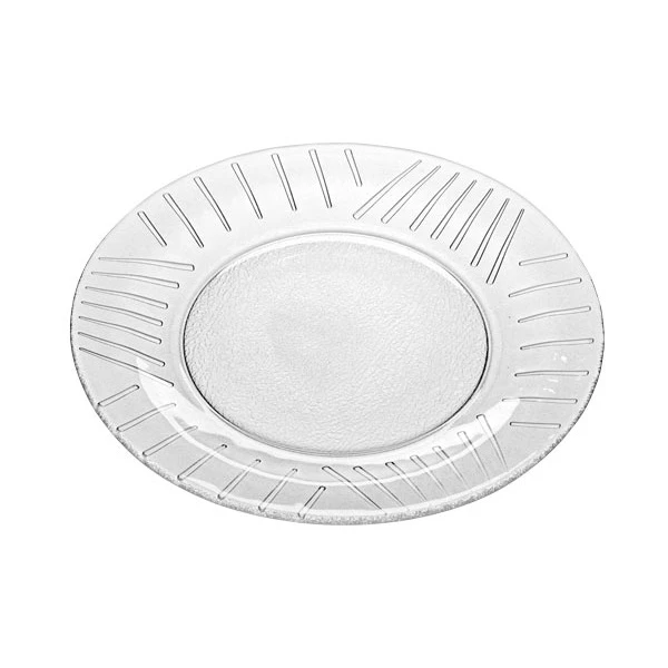 Plato de vidrio mediano