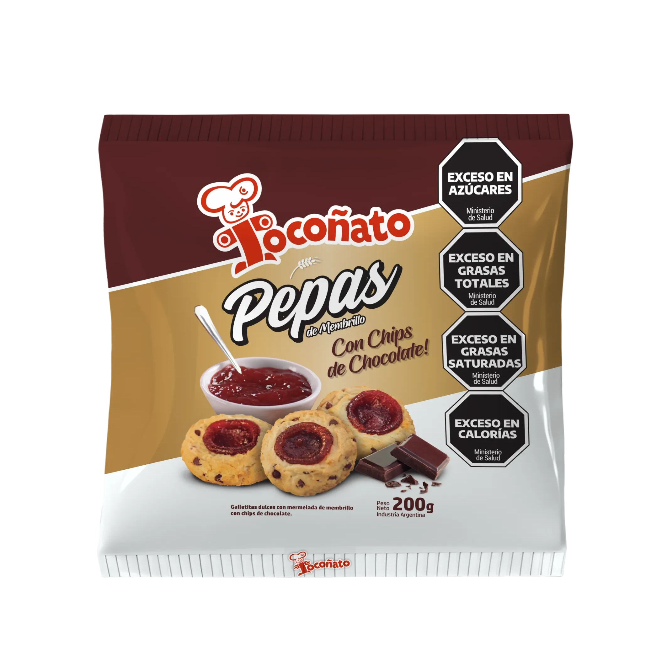 Pepas con chips x200gr Tocoñato