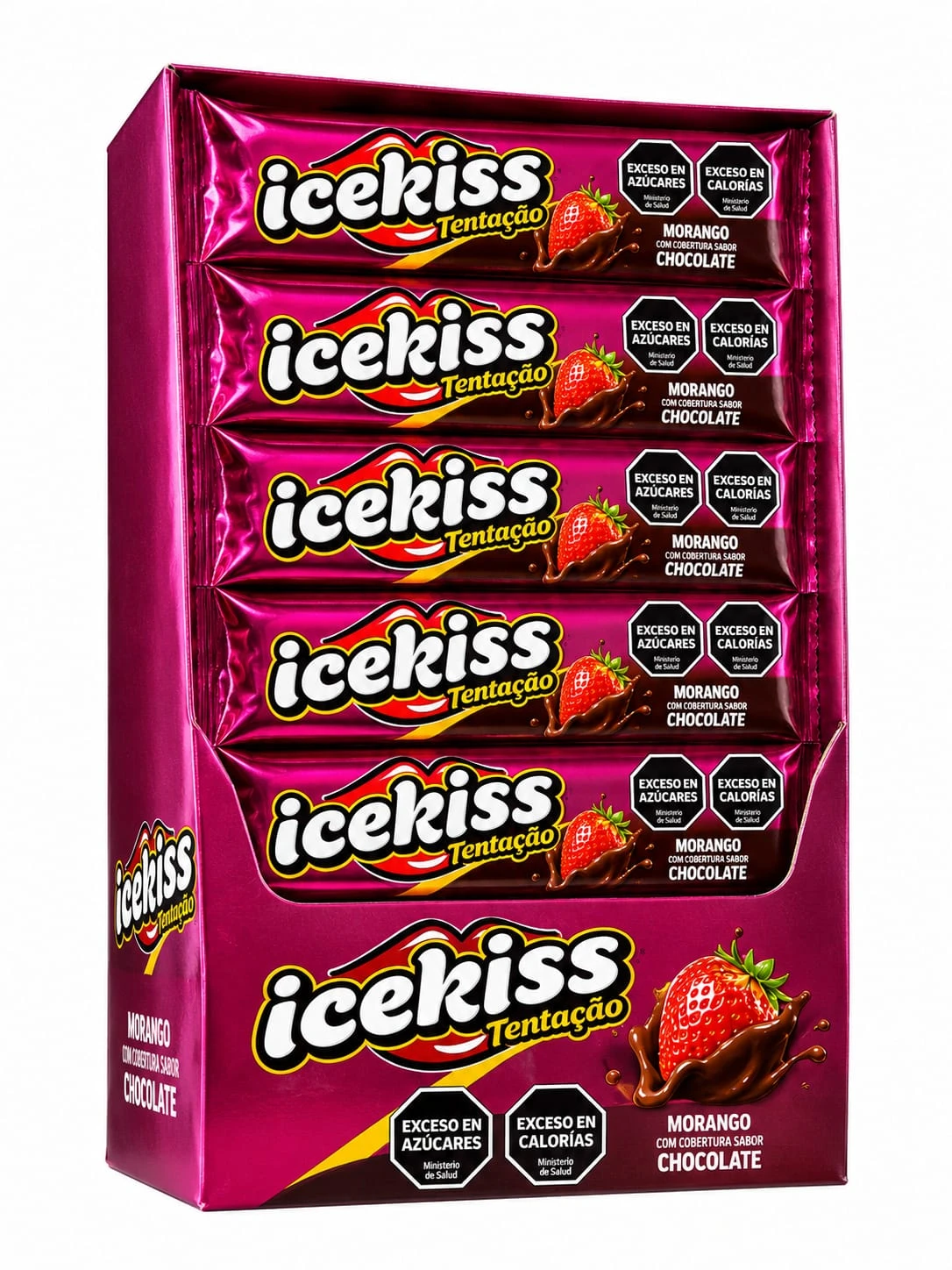 Pastilla Icekiss frutilla con chocolate x12u