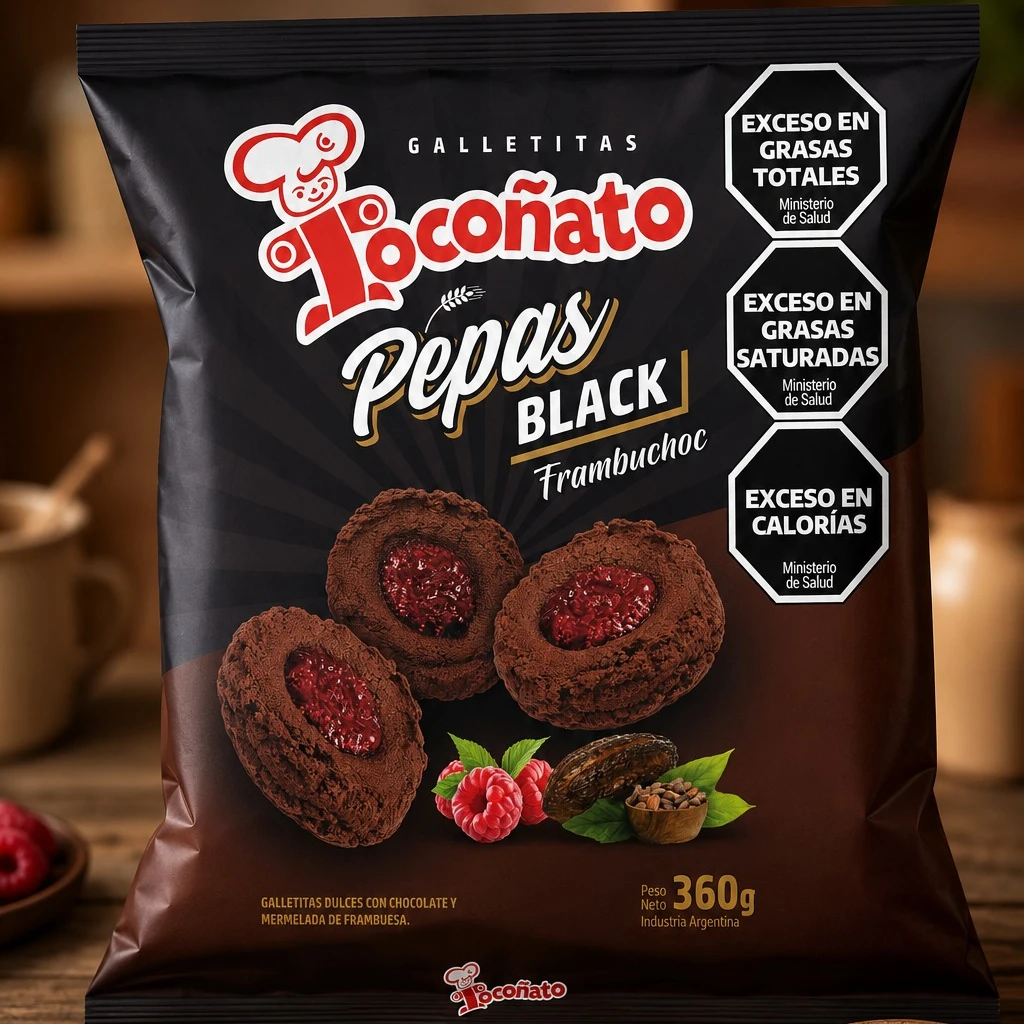 Pepas black frambuchoc x360gr Tocoñato