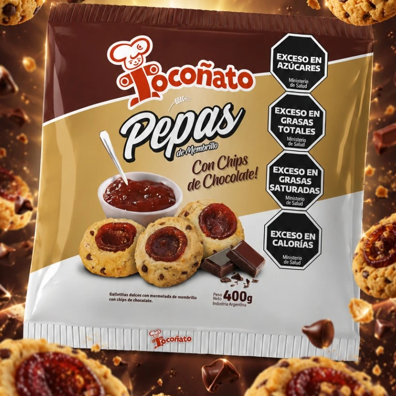 Pepas con chips Tocoñato x400gr