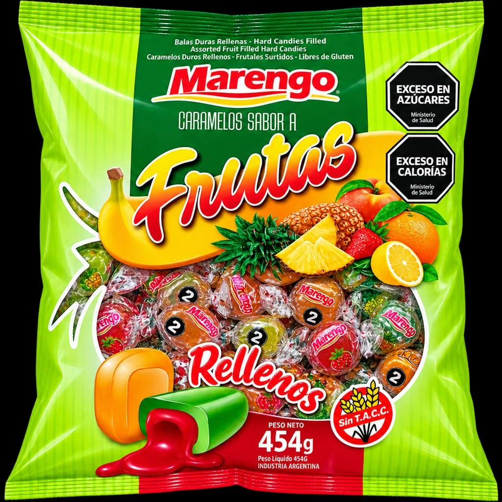 Caramelos Ostras Rellenas Frutas x454gr
