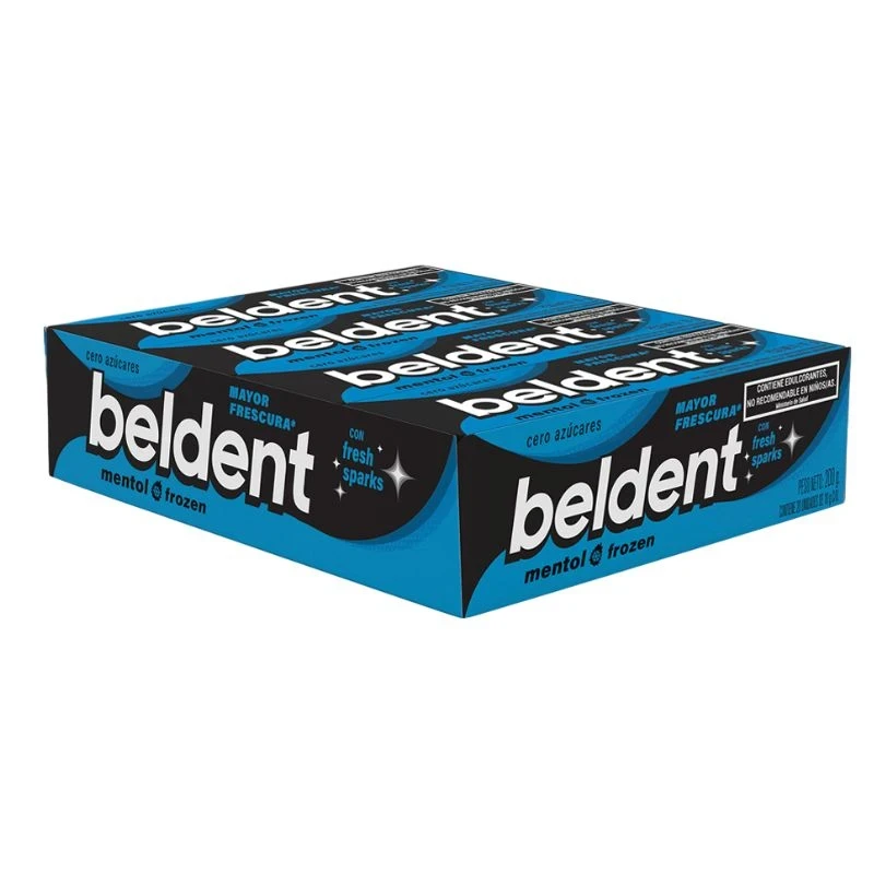 Chicle Beldent mentol frozen x20u