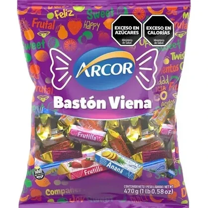 Caramelos baston viena Arcor x470gr