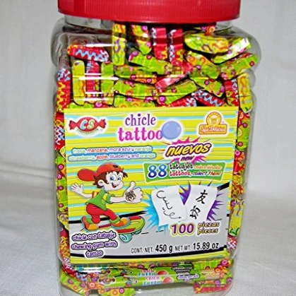 Chicles Candy tatoo pote x100u